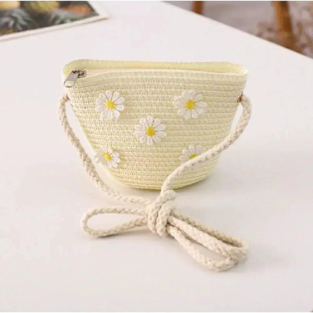  Kids Cute Hand Bag Children's Weave Shoulder Bags Fashion Straw Cross Bag For Girls Made From Natural -  ToylandEU™