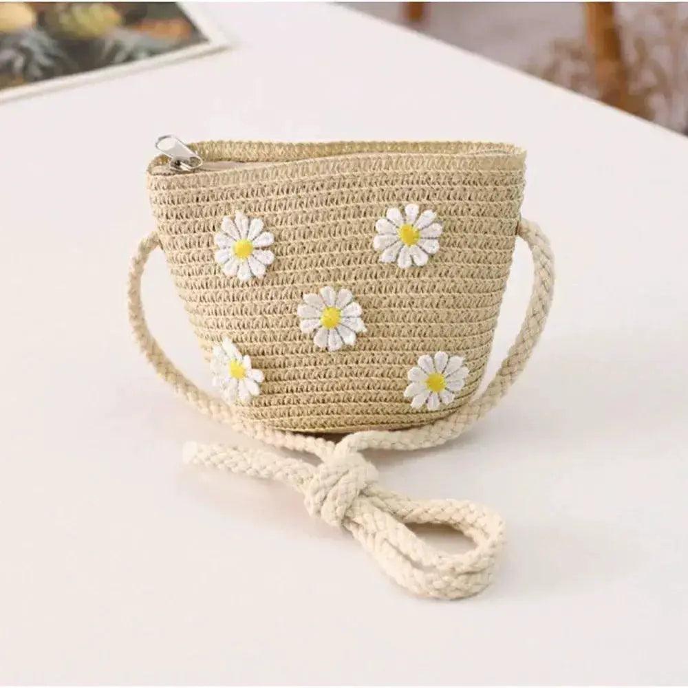  Kids Cute Hand Bag Children's Weave Shoulder Bags Fashion Straw Cross Bag For Girls Made From Natural -  ToylandEU™