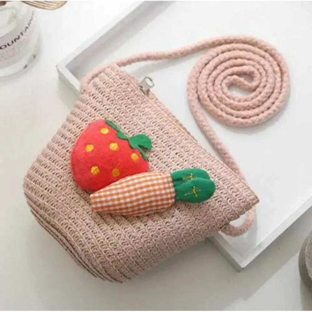  Kids Cute Hand Bag Children's Weave Shoulder Bags Fashion Straw Cross Bag For Girls Made From Natural -  ToylandEU™