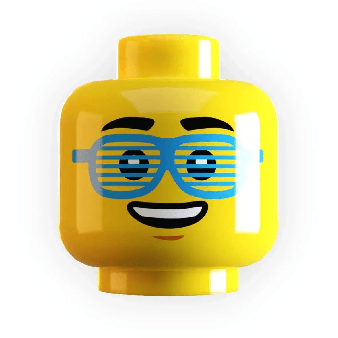 Shutter Shades Minifig Head made using LEGO part - ToylandEU
