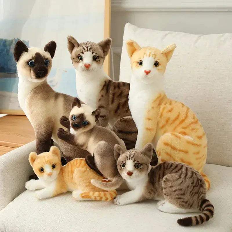 Siamese Cat Plush Toy Soft Stuffed Animal For Kids - ToylandEU
