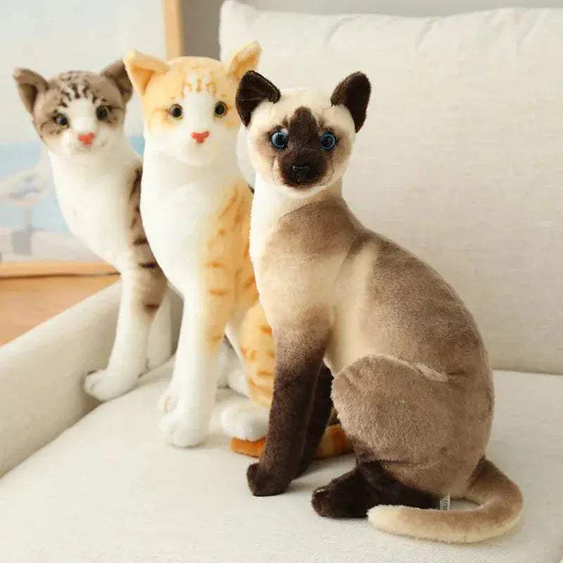 Siamese Cat Plush Toy Soft Stuffed Animal For Kids - ToylandEU