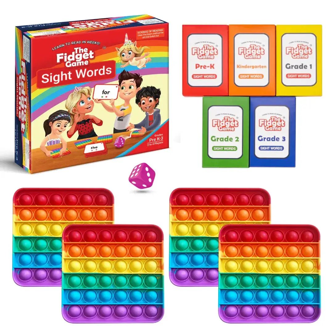 Sight Words Edition Fidget Game for Reading Fluency and Confidence - The Fidget Games