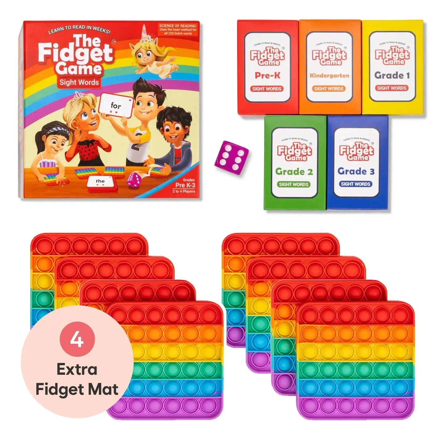 Sight Words Edition Fidget Game for Reading Fluency and Confidence - The Fidget Games