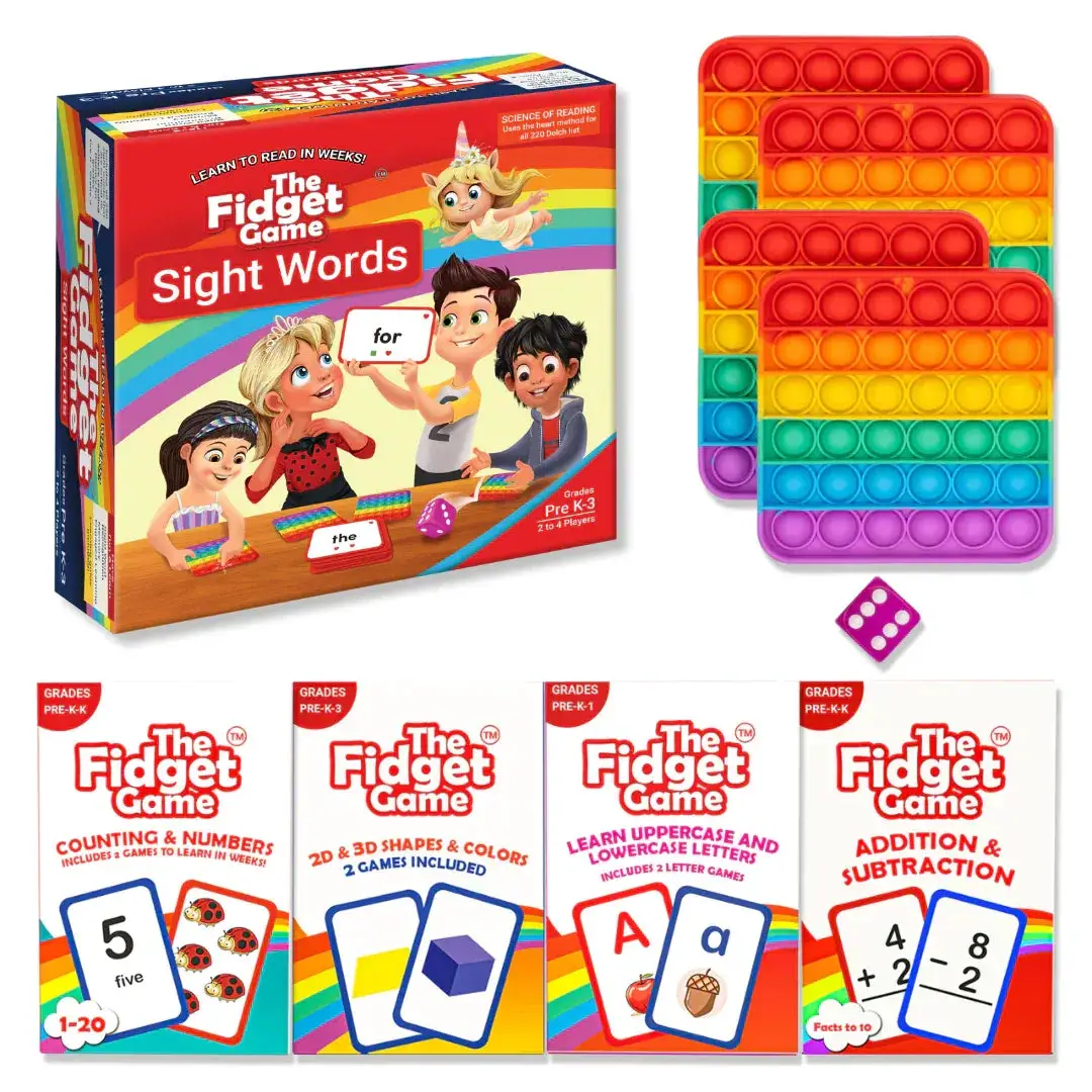 Sight Words Edition Fidget Game for Reading Fluency and Confidence - The Fidget Games