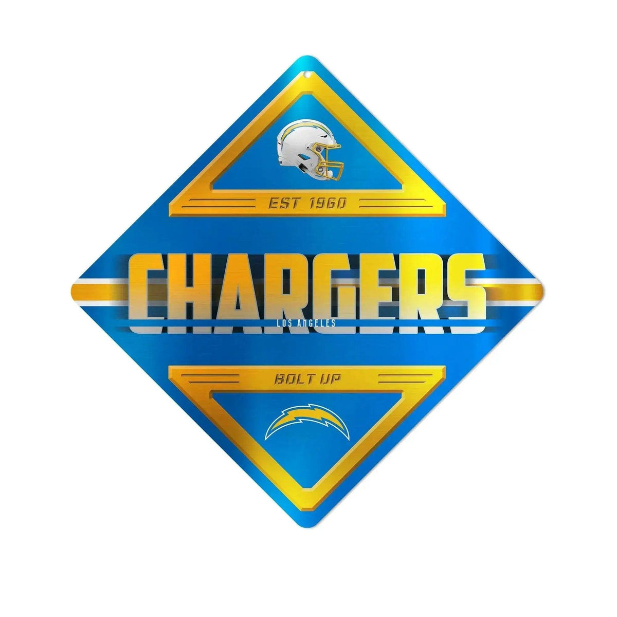  Los Angeles Chargers Metal Diamond Shape Sign 12x12 Inches -  ToylandEU™