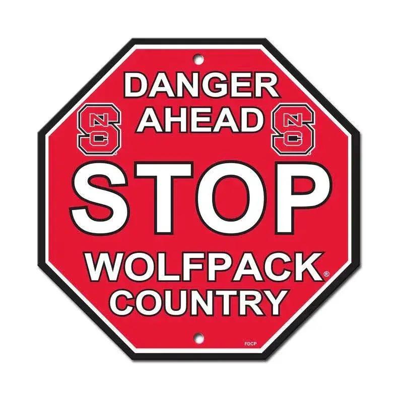  North Carolina State Wolfpack 12x12 Plastic Sign Stop Style -  ToylandEU™