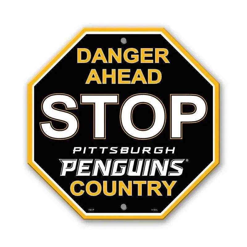  Pittsburgh Penguins 12x12 Plastic Stop Style Sign Man Cave -  ToylandEU™
