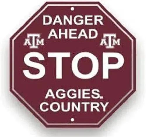  Texas A M Aggies Stop Style Sign 12x12 Plastic Outdoor -  ToylandEU™
