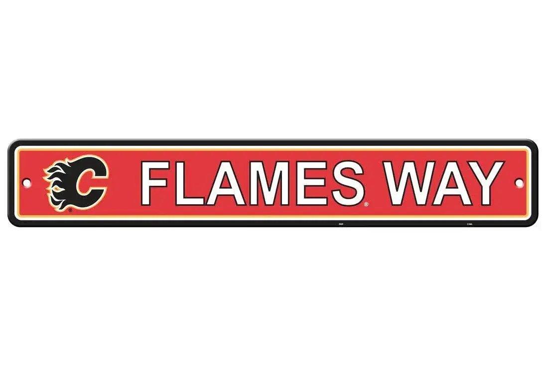  Calgary Flames 4x24 Plastic Street Sign Team Decor -  ToylandEU™