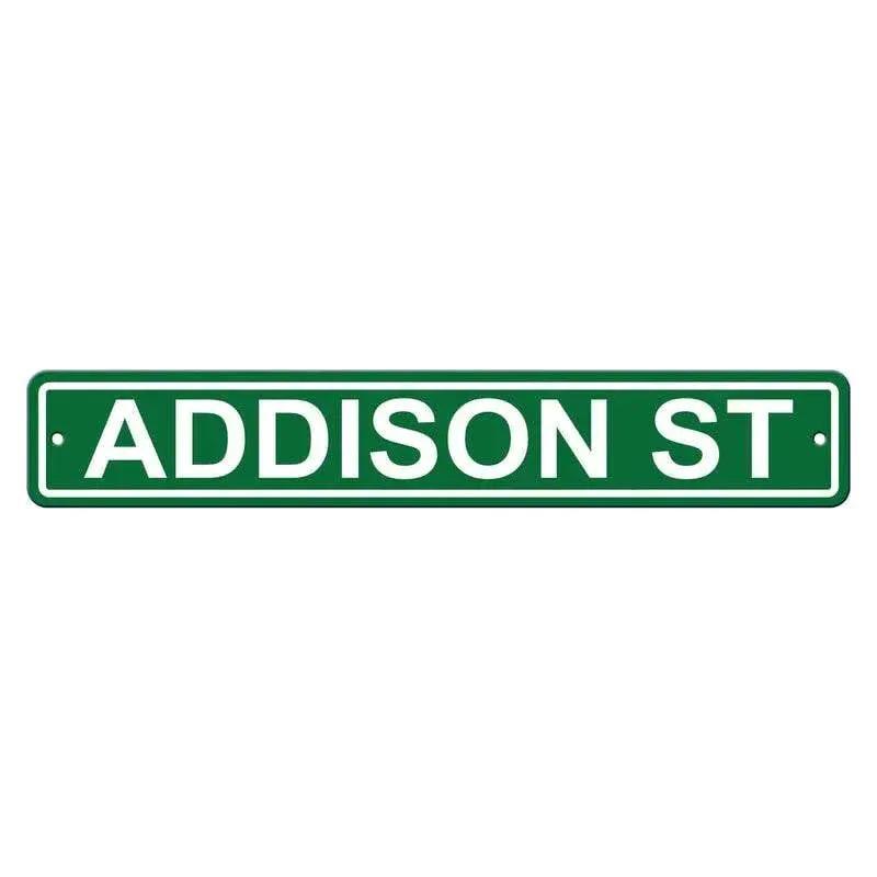  Chicago Cubs Sign 4x24 Plastic Street Style Addison CO -  ToylandEU™