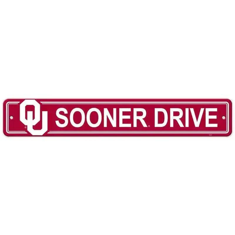  Oklahoma Sooners 4x24 Plastic Street Sign Fremont Die -  ToylandEU™