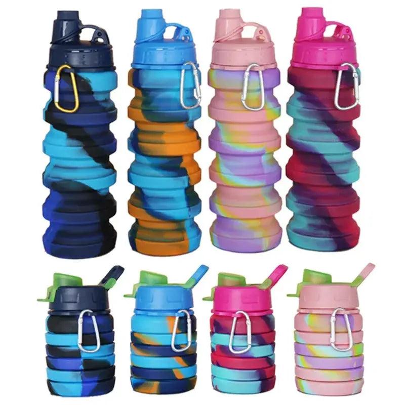  Silicone Foldable Water Bottle Camouflage Leakproof -  ToylandEU™