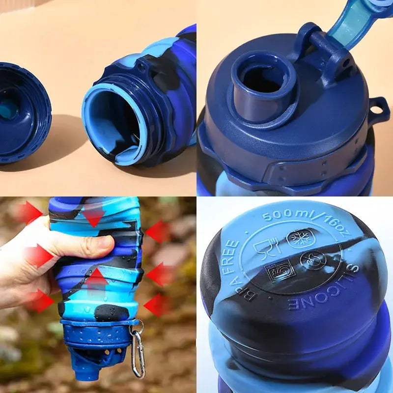  Silicone Foldable Water Bottle Camouflage Leakproof -  ToylandEU™