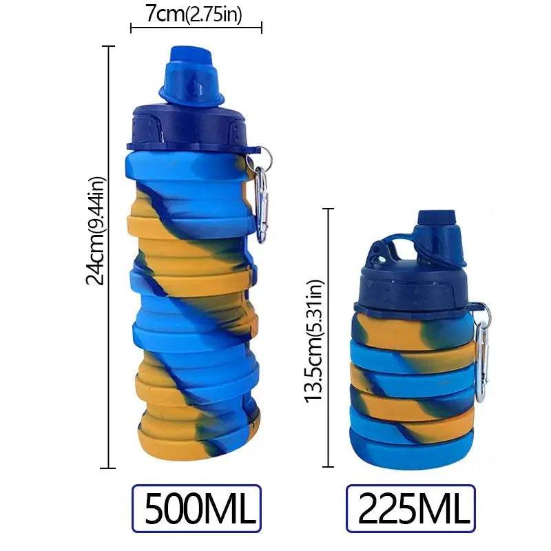  Silicone Foldable Water Bottle Camouflage Leakproof -  ToylandEU™