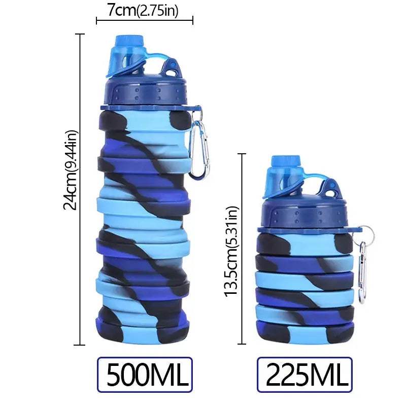  Silicone Foldable Water Bottle Camouflage Leakproof -  ToylandEU™