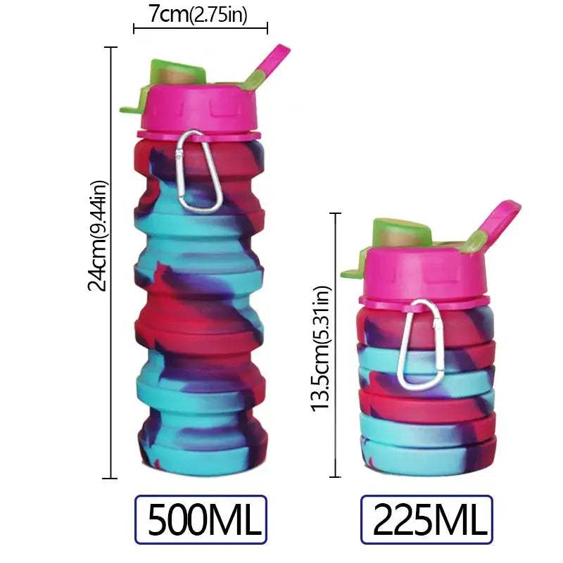  Silicone Foldable Water Bottle Camouflage Leakproof -  ToylandEU™