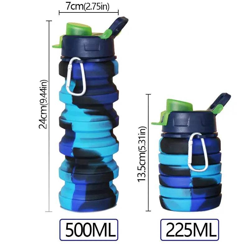 Silicone Foldable Water Bottle Camouflage Leakproof -  ToylandEU™