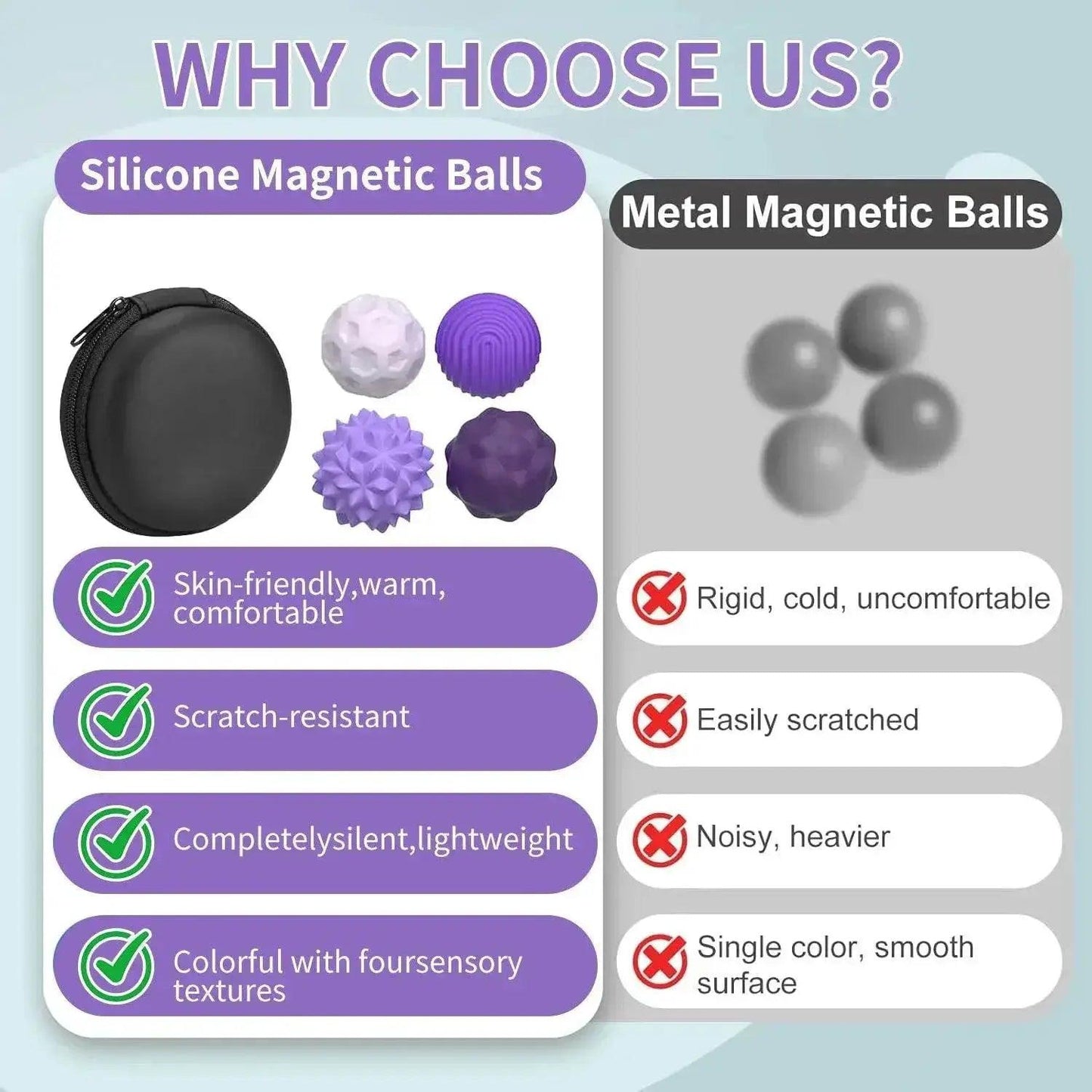  Silicone Magnetic Sensory Balls Fidget Toy for Stress Relief -  ToylandEU™