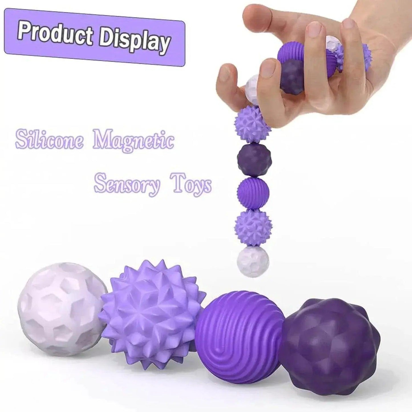  Silicone Magnetic Sensory Balls Fidget Toy for Stress Relief -  ToylandEU™