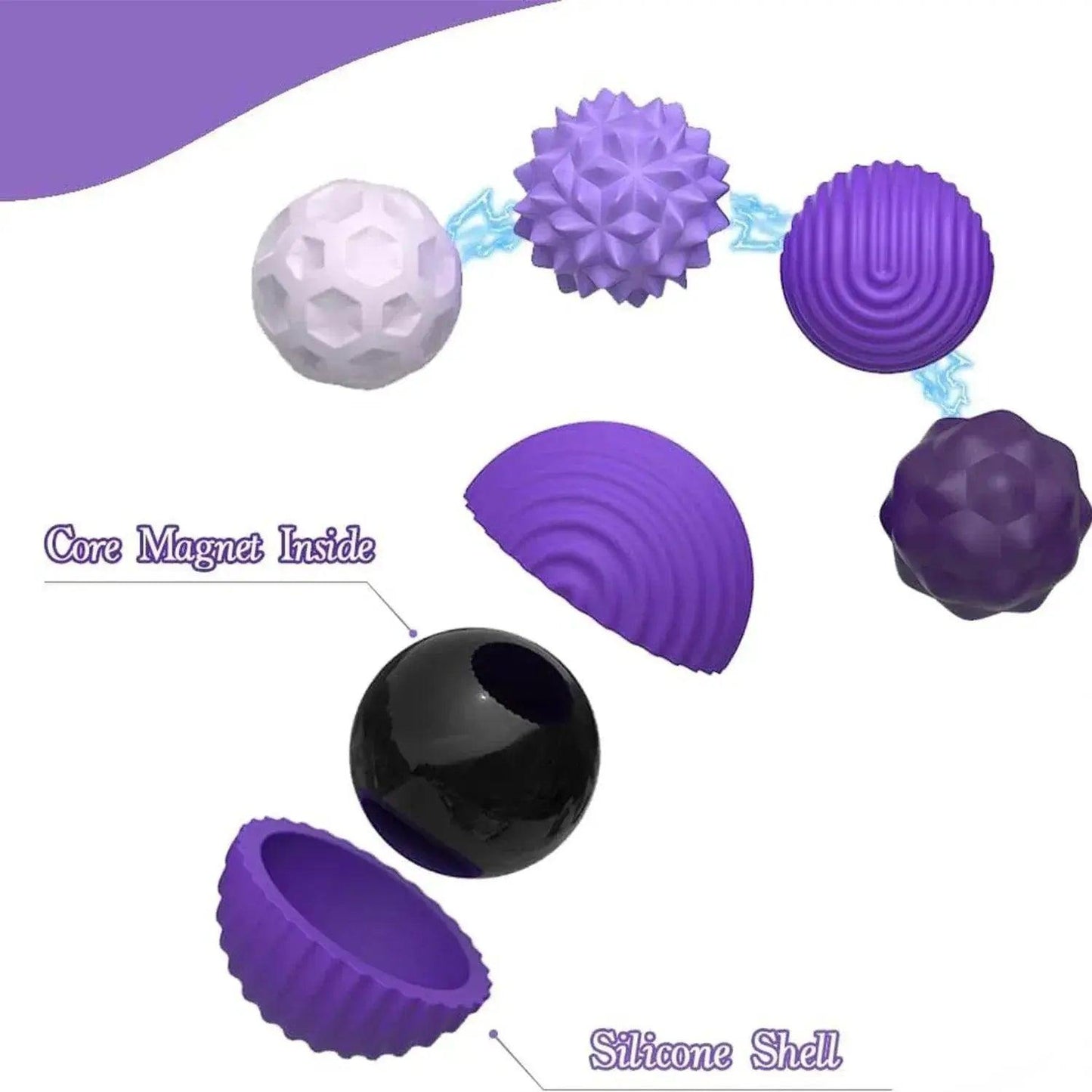  Silicone Magnetic Sensory Balls Fidget Toy for Stress Relief -  ToylandEU™