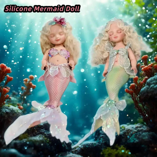  Silicone Mermaid Doll Soft Touch Reborn Rooted Hair -  ToylandEU™