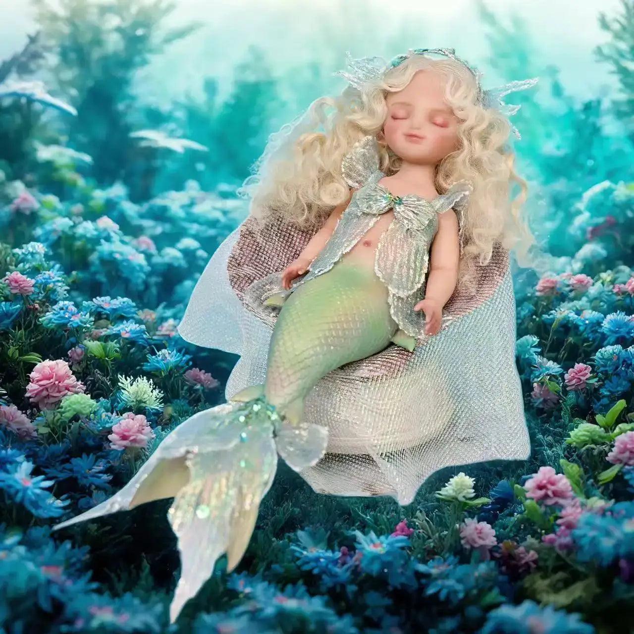  Silicone Mermaid Doll Soft Touch Reborn Rooted Hair -  ToylandEU™