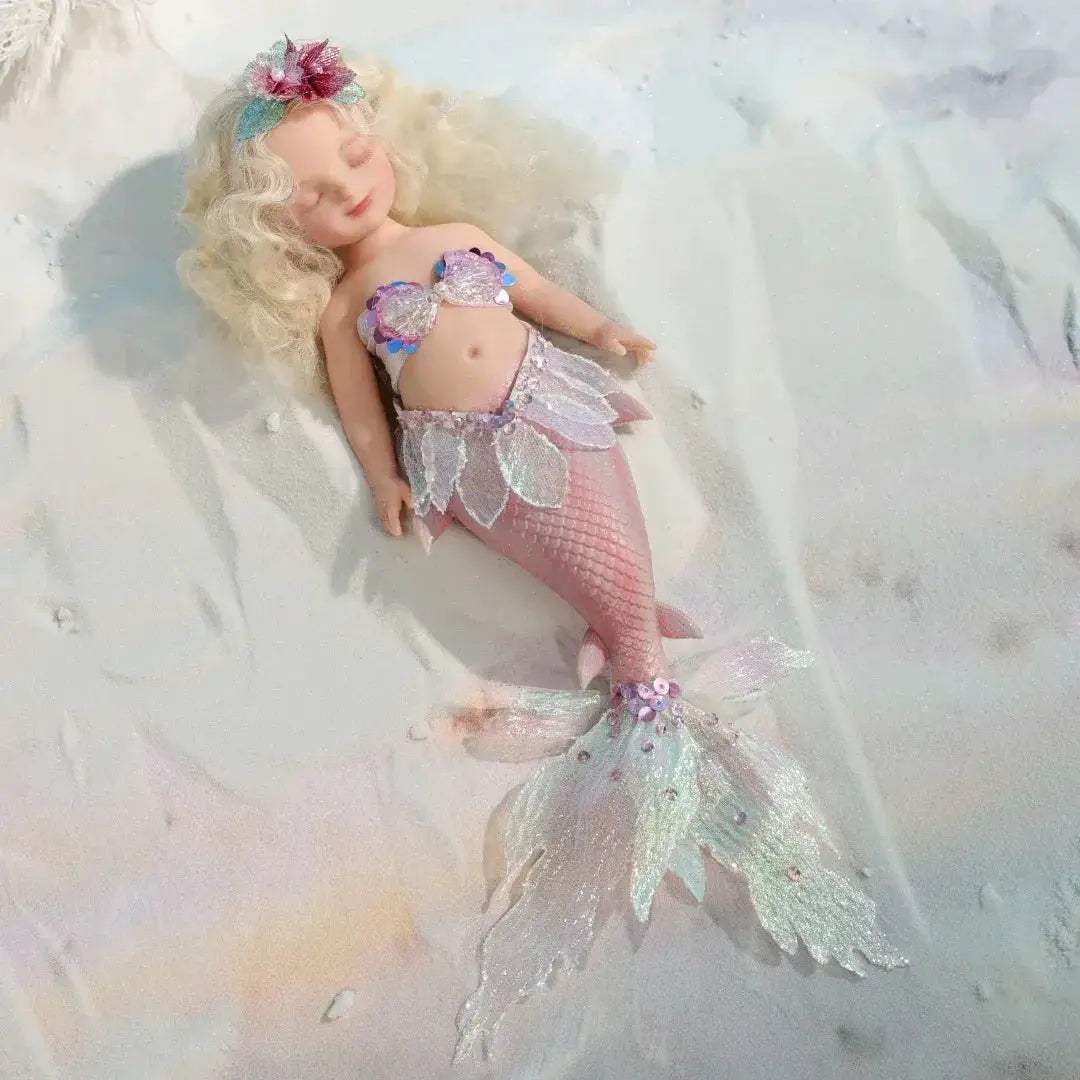  Silicone Mermaid Doll Soft Touch Reborn Rooted Hair -  ToylandEU™