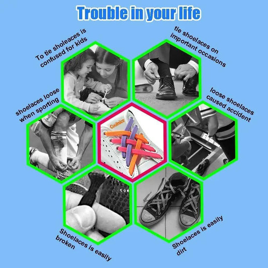  Silicone No Tie Shoelaces Odorless Secure Fit -  ToylandEU™