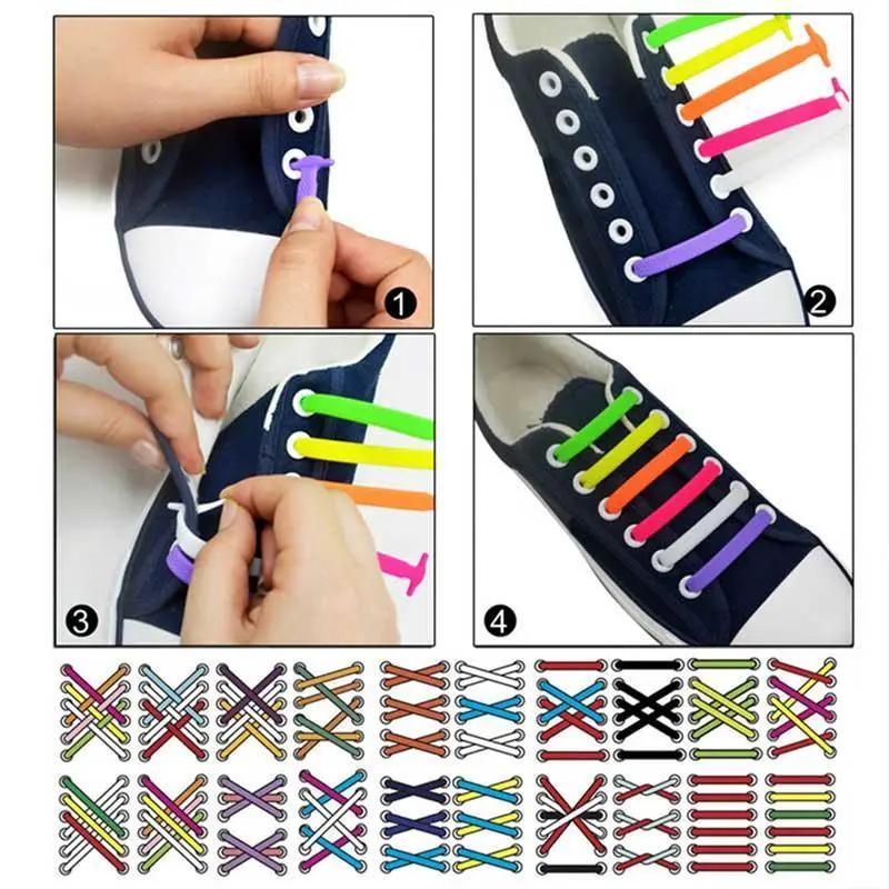  Silicone No Tie Shoelaces Odorless Secure Fit -  ToylandEU™