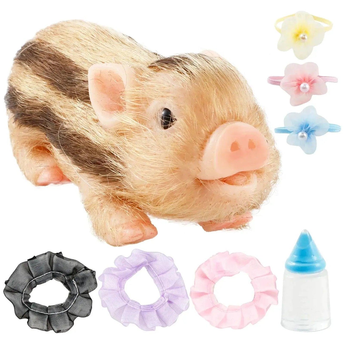  Silicone Pig Toy Doll With Clothes Realistic Soft Body -  ToylandEU™