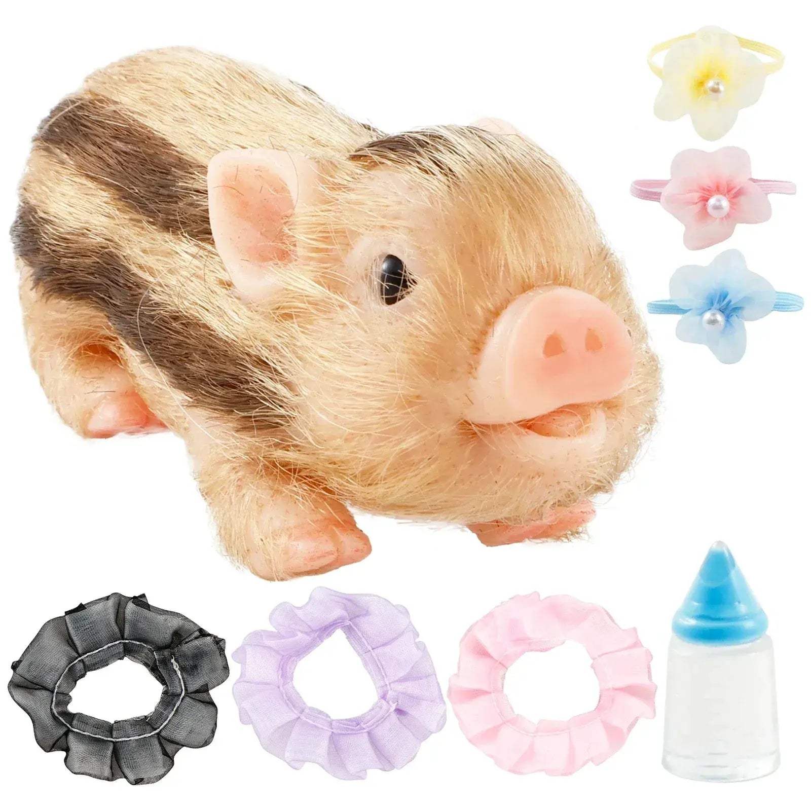  Silicone Pig Toy Doll With Clothes Realistic Soft Body -  ToylandEU™