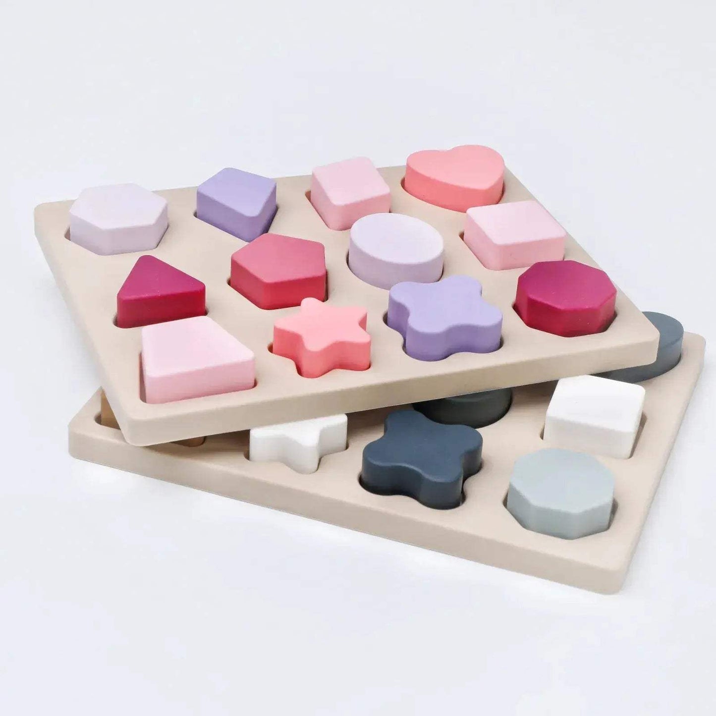 Silicone Puzzle Montessori Toy For Babies Educational Shape Matching Geometry - ToylandEU