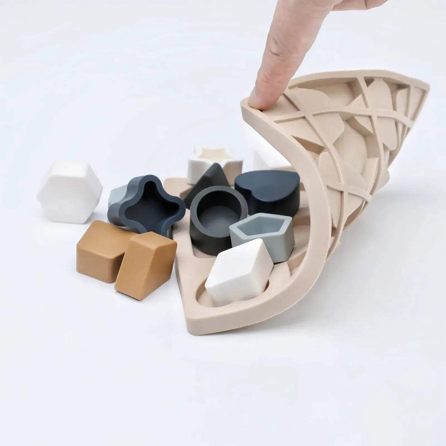 Silicone Puzzle Montessori Toy For Babies Educational Shape Matching Geometry - ToylandEU
