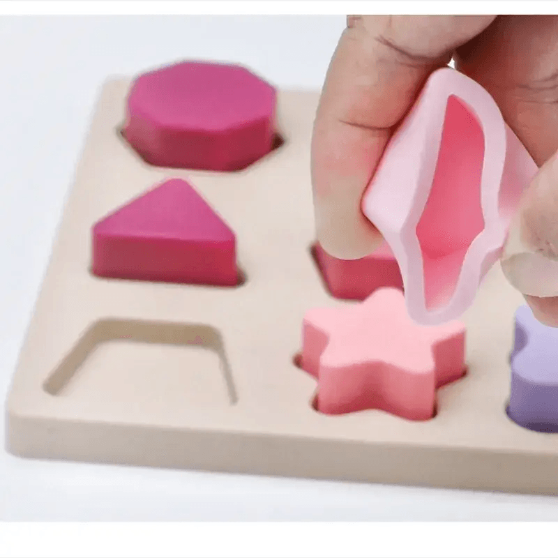 Silicone Puzzle Montessori Toy For Babies Educational Shape Matching Geometry - ToylandEU
