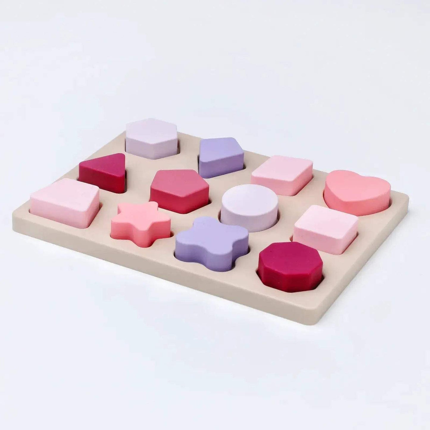 Silicone Puzzle Montessori Toy For Babies Educational Shape Matching Geometry - ToylandEU