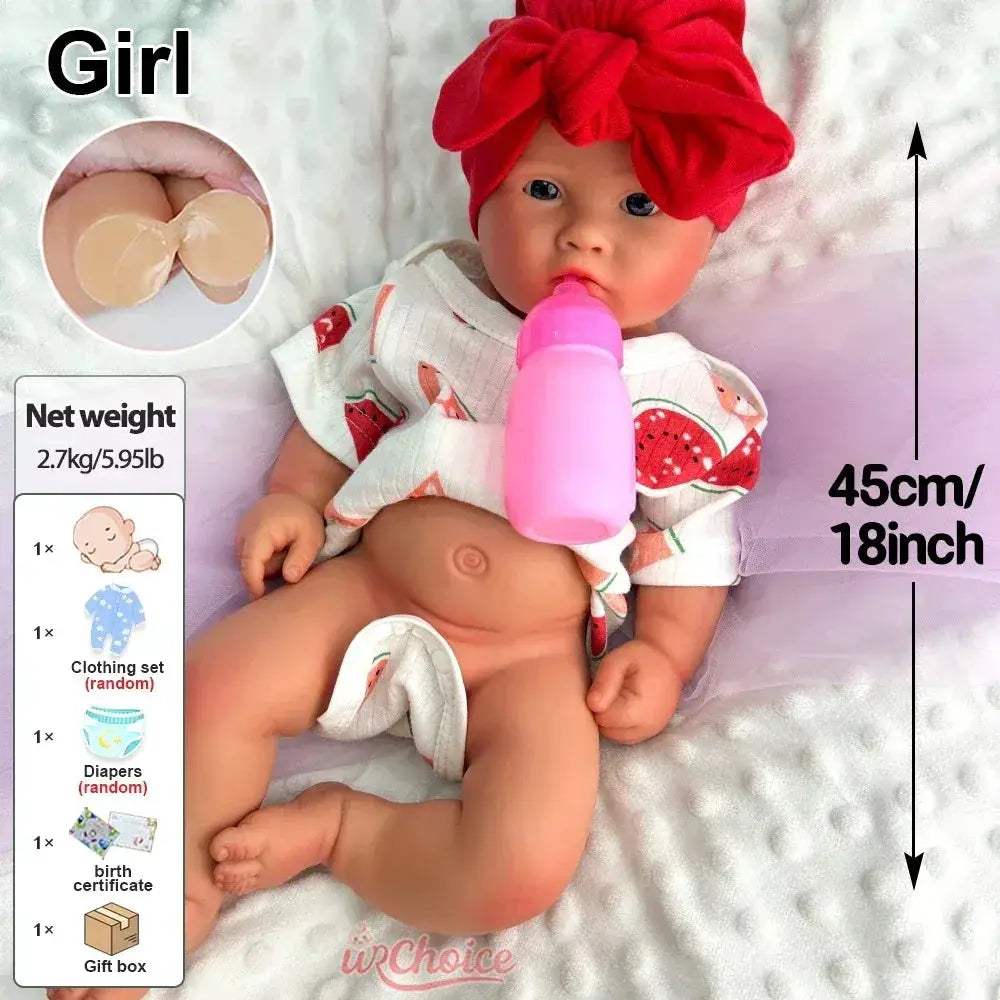 Silicone Reborn Baby Doll 18 Inch Memorial Keepsake -  ToylandEU™