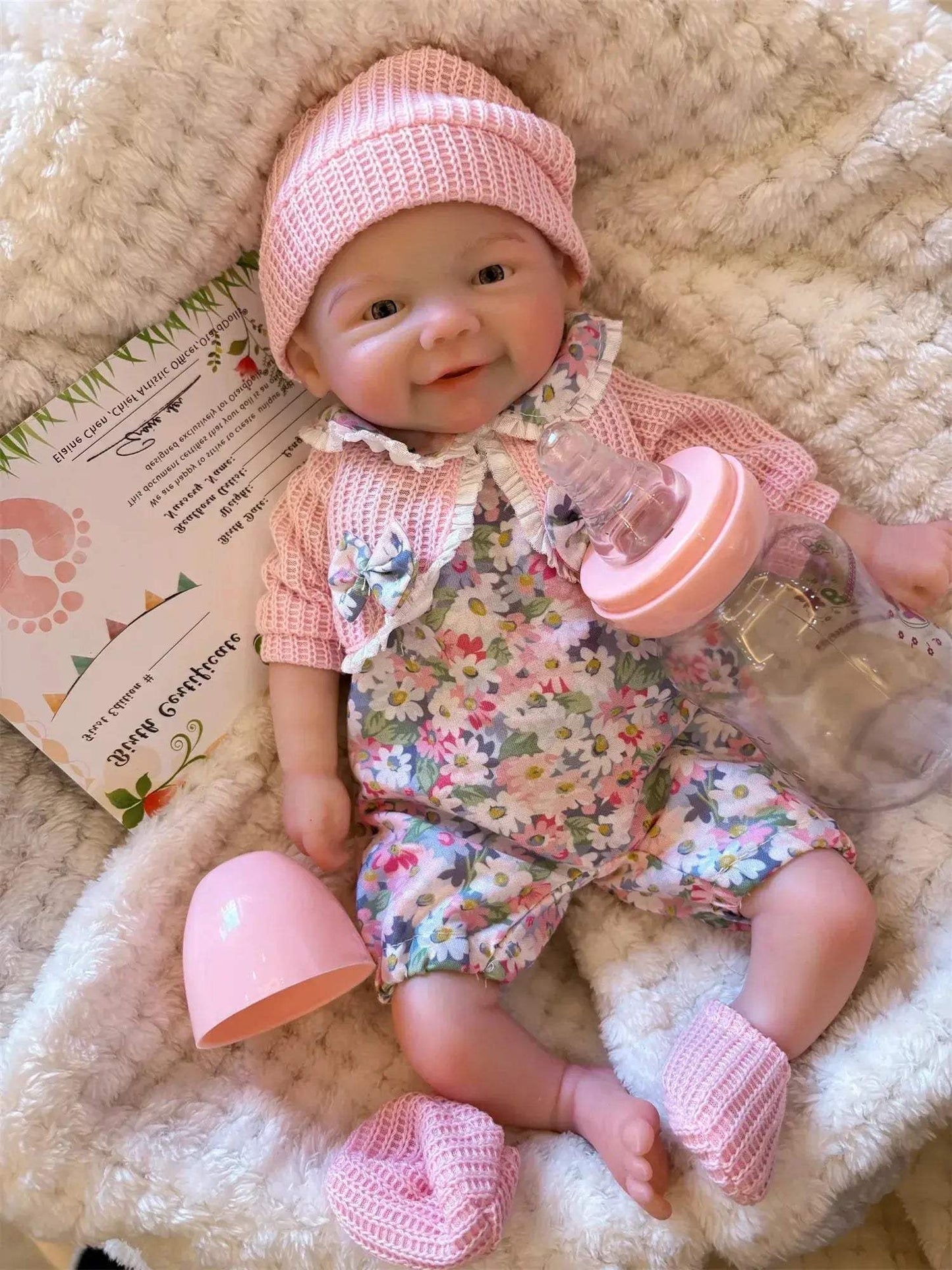  Silicone Reborn Baby Doll 33cm Open Mouth Soft Touch Deluxe -  ToylandEU™