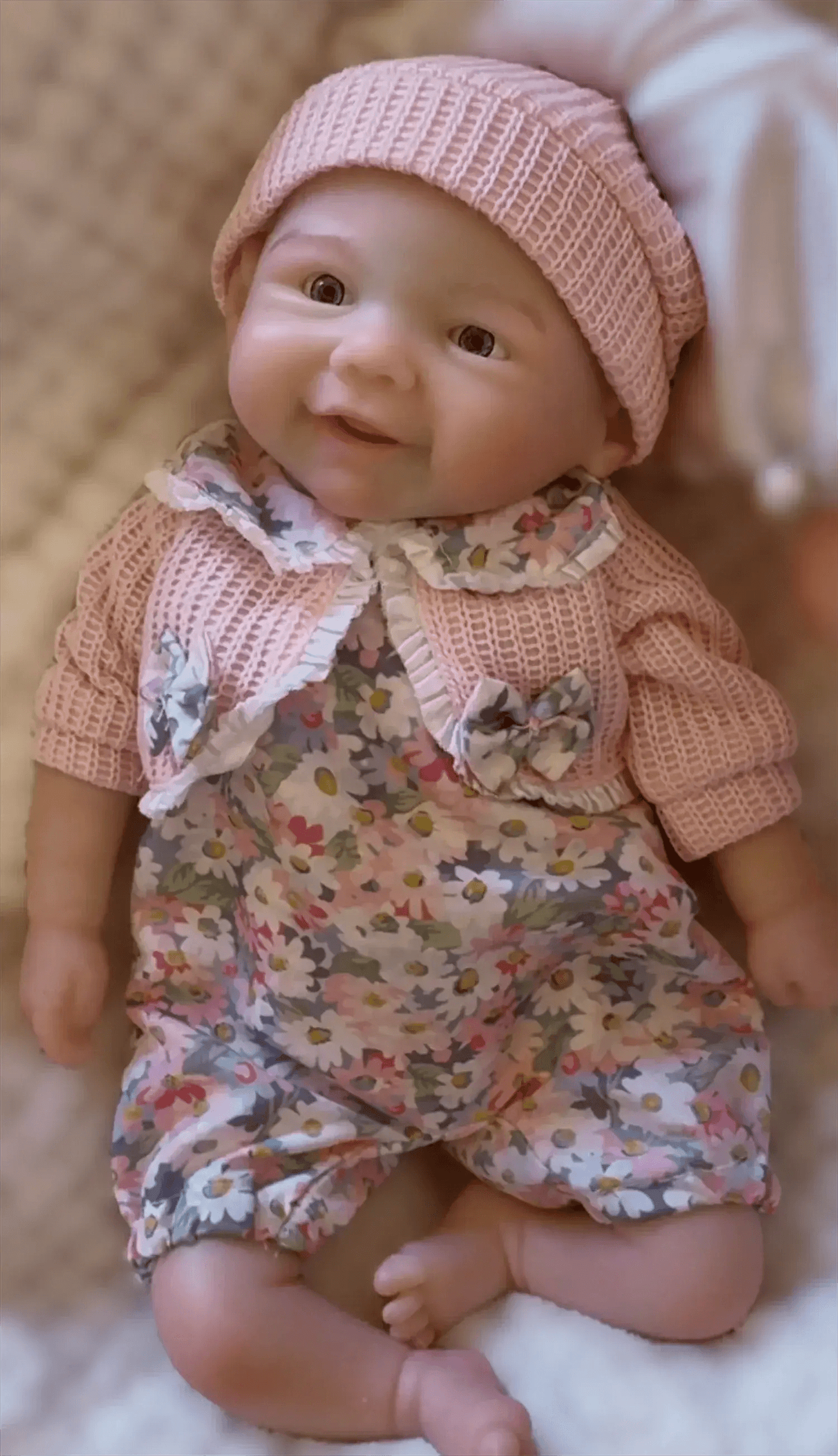 Silicone Reborn Baby Doll 33cm Open Mouth Soft Touch - ToylandEU