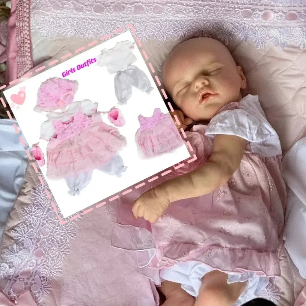 Silicone Reborn Baby Doll 42 45 Cm Open Mouth Washable - ToylandEU