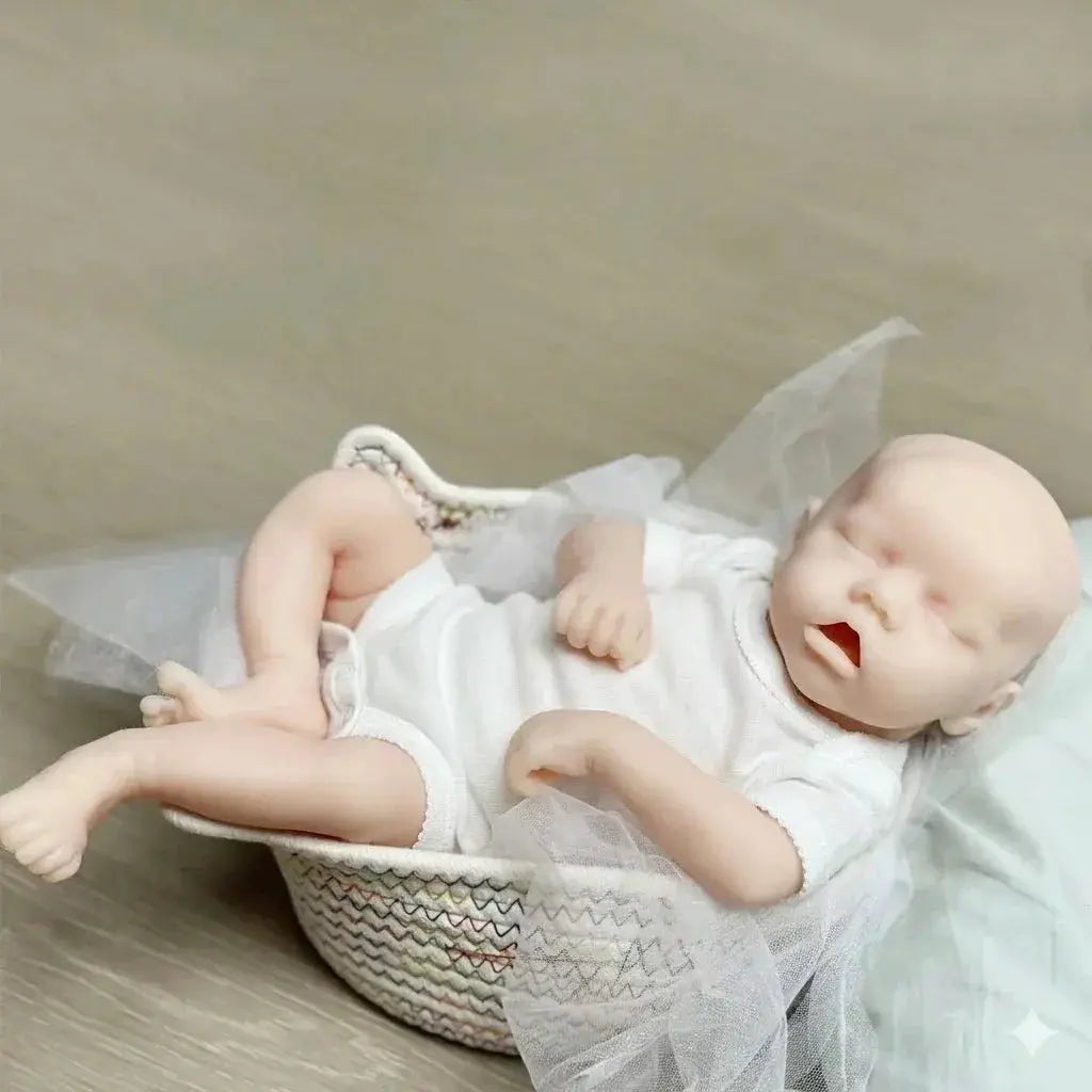Silicone Reborn Baby Doll 42 45 Cm Open Mouth Washable - ToylandEU