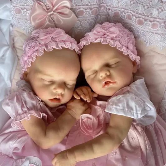  Silicone Reborn Baby Doll 42-45cm Open Mouth Washable -  ToylandEU™