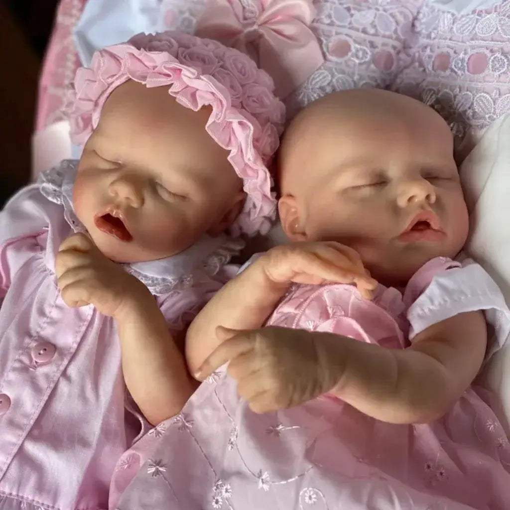  Silicone Reborn Baby Doll 42-45cm Open Mouth Washable -  ToylandEU™