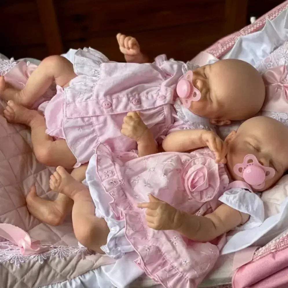  Silicone Reborn Baby Doll 42-45cm Open Mouth Washable -  ToylandEU™