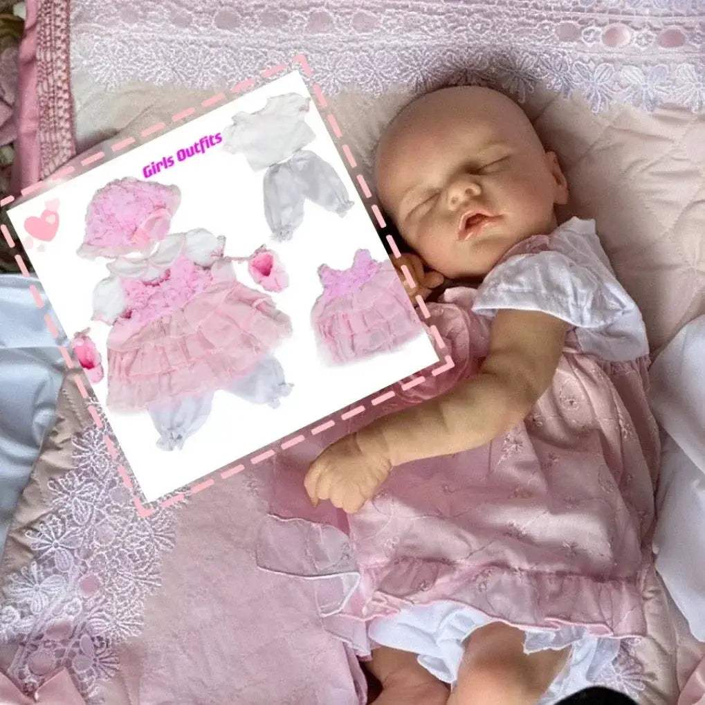  Silicone Reborn Baby Doll 42-45cm Open Mouth Washable -  ToylandEU™