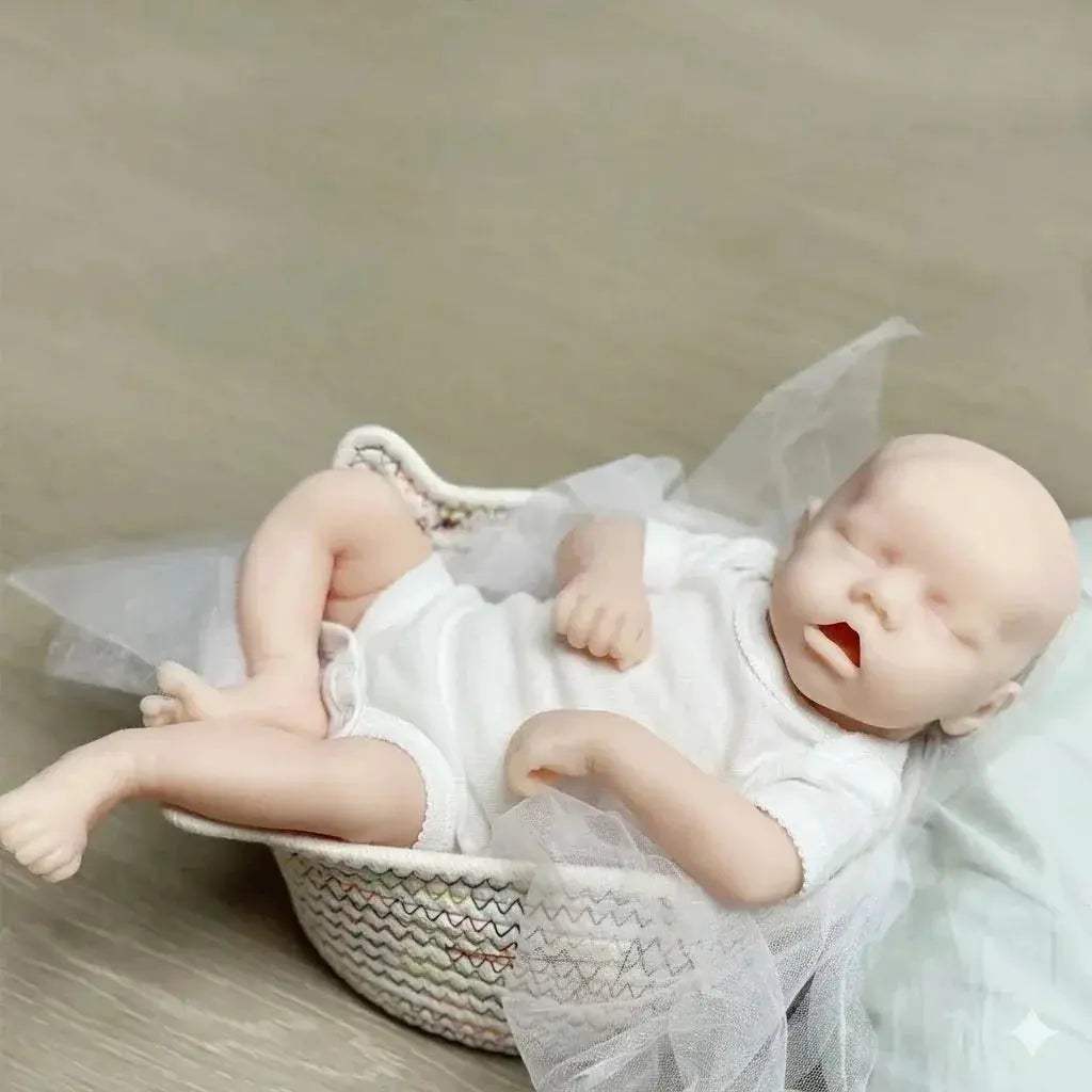  Silicone Reborn Baby Doll 42-45cm Open Mouth Washable -  ToylandEU™
