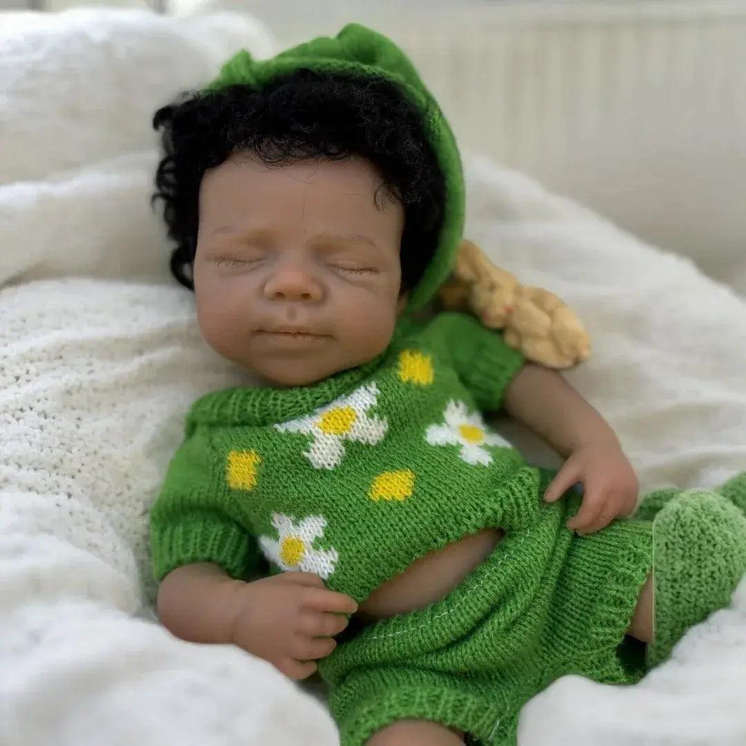  Silicone Reborn Baby Doll Dark Skin Rooted Hair Limited -  ToylandEU™