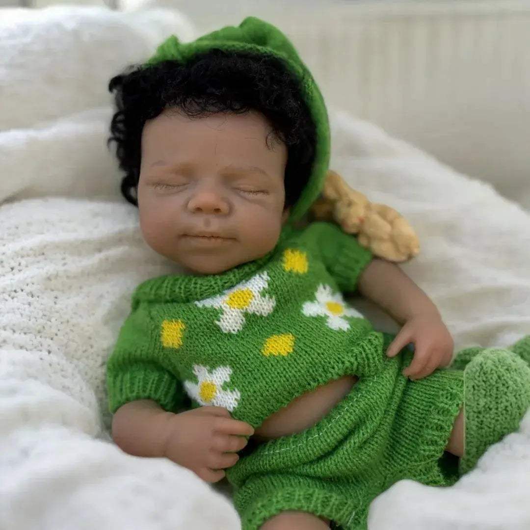  Silicone Reborn Baby Doll Dark Skin Rooted Hair Limited -  ToylandEU™