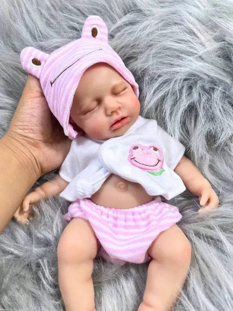 Silicone Reborn Baby Doll LouLou 13-Inch Washable Stress Relieving Toy - ToylandEU