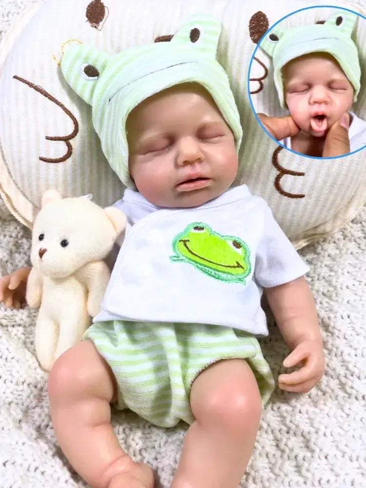 Silicone Reborn Baby Doll LouLou 13-Inch Washable Stress Relieving Toy - ToylandEU